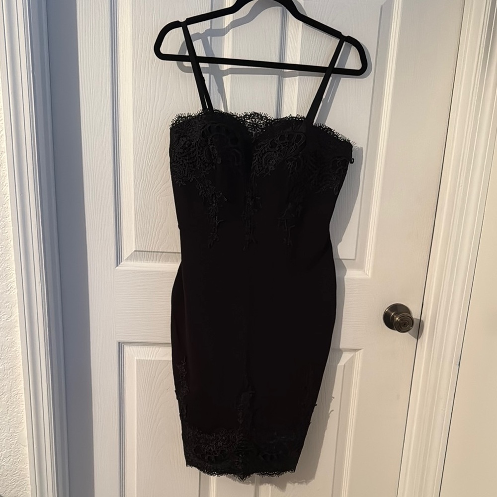 Haute Monde Black Ruched Bodycon Dress